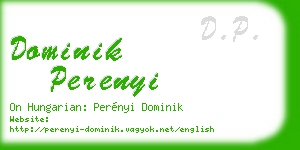 dominik perenyi business card